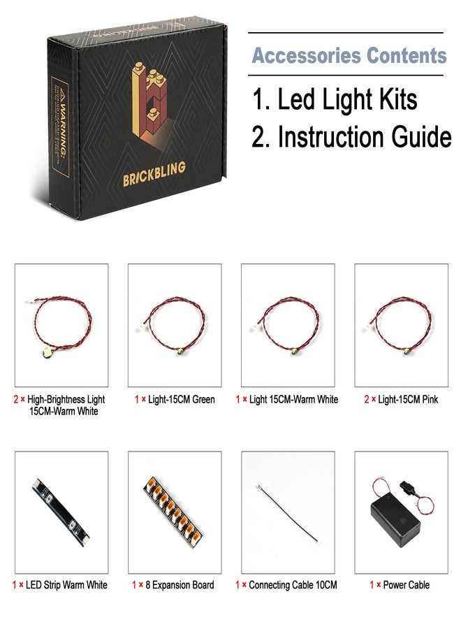 BrickBling LED Light Compatible with Lego Creator 3 in 1 Typewriter with Flowers, Creative Lighting Kit Compatible with Lego 31169-No Model Included - Image 2